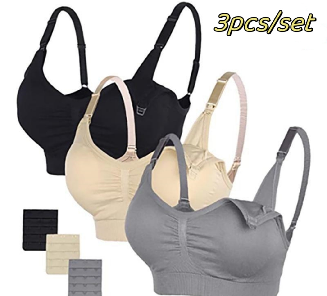 Full Coverage Bra - 3 шт./компл. Высококачественные бюстгальтеры для беременных