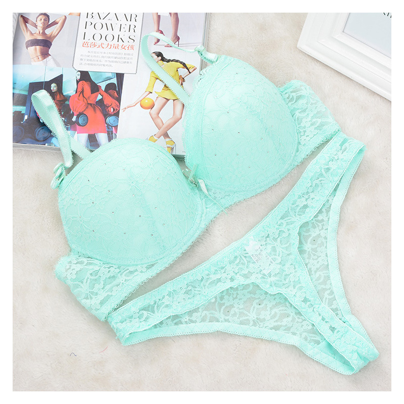 Underwire Bra Padded - Роскошные сексуальные французские кружевные стринги с