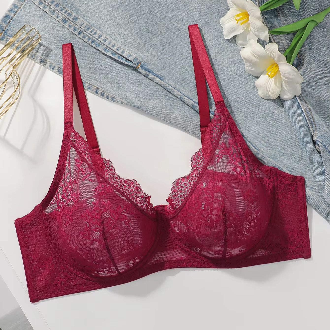 Женский бюстгальтер больших ра – обзор и цена Sheer Mesh Bra