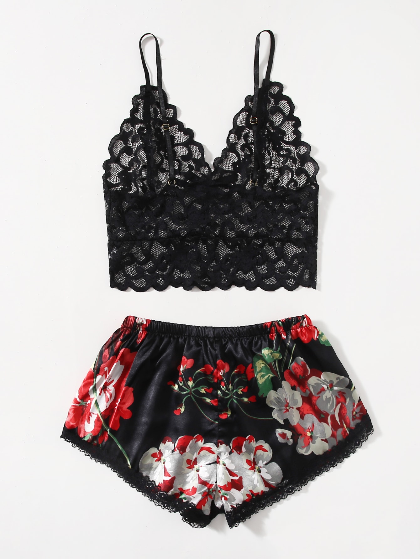 Женский комплект пижамы с цвет – обзор и цена Lace Bralette Set