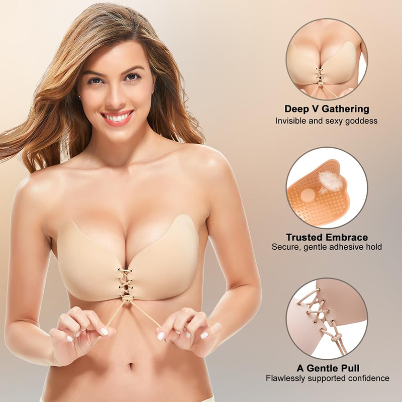 1/2 пары женских летних бюстга – обзор и цена Plunge Bra Push Up